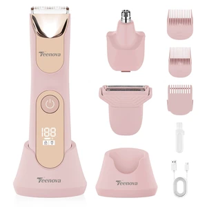 Manscape Body Hair Trimmer for Men, No Nick Pubic Bikini Trimmer for Women, 3 in 1 Versatile Groin Shaver with Nose Hair Trimmer, Cordless Dock Charging, LED Display, Wet/Dry Grommer (Pink) Manscape Body Hair Trimmer for Men, No Nick Pubic Bikini Trimmer for Women, 3 in 1 Versatile Groin Shaver with Nose Hair Trimmer, Cordless Dock Charging, LED Display, Wet/Dry Grommer (Pink)