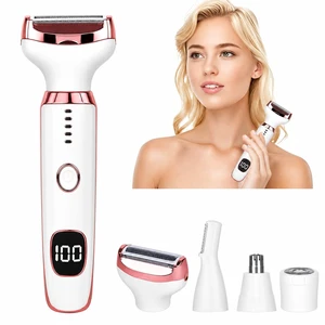 2026 Electric Razor for Women Men,4 in 1 Ladies Wet & Dry Body Razors and Facial Hair Remover,Rechargeable LED Display Hair Removal Kit for Nose Face Body Bikini Hair (Multicolor Pink) 2026 Electric Razor for Women Men,4 in 1 Ladies Wet & Dry Body Razors and Facial Hair Remover,Rechargeable LED Display Hair Removal Kit for Nose Face Body Bikini Hair (Multicolor Pink)