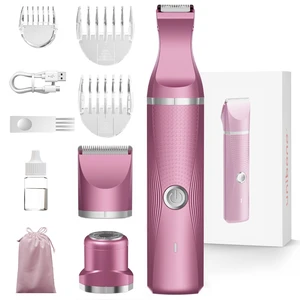 Pubic Hair Trimmer Women - Waterproof Bikini Trimmer, Rechargeable 3-in-1 Electric Razor, Personal Trimmer Groomer for Body Hair, Cordless Lady Shaver for Legs, Underarms, Face Pubic Hair Trimmer Women - Waterproof Bikini Trimmer, Rechargeable 3-in-1 Electric Razor, Personal Trimmer Groomer for Body Hair, Cordless Lady Shaver for Legs, Underarms, Face