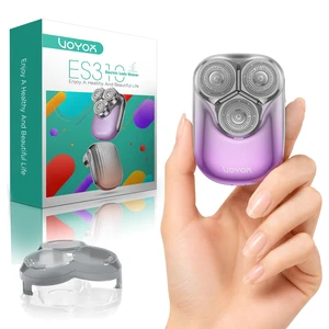 Portable Electric Razors for Women, 3D Floating Face & Body Shaver | Mini Palm-Sized Design, Waterproof Facial Hair Removal for Women, Magnetic Head, Travel Lock & Battery Display, ES310 Purple Portable Electric Razors for Women, 3D Floating Face & Body Shaver | Mini Palm-Sized Design, Waterproof Facial Hair Removal for Women, Magnetic Head, Travel Lock & Battery Display, ES310 Purple