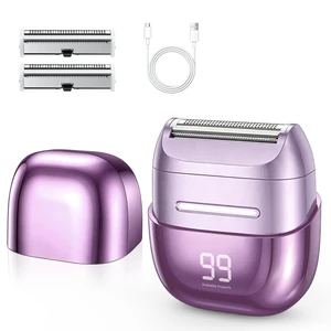 Mini Electric Razors for Women, Portable Bikini Trimmer for Women | Hypoallergenic Foil, Wet/Dry for Bikini, Arms, Face & Legs, LED Display, USB-C Quick Charge, Travel Razor - Ultra Violet Mini Electric Razors for Women, Portable Bikini Trimmer for Women | Hypoallergenic Foil, Wet/Dry for Bikini, Arms, Face & Legs, LED Display, USB-C Quick Charge, Travel Razor - Ultra Violet