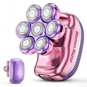 Electric Razors for Women, 6in1 Rechargeable Body Shaver, 7D Flexible Floating Heads, IPX6 Waterproof Wet & Dry Lady Shaver for Legs, Underarms, Bikini Line & Face Electric Razors for Women, 6in1 Rechargeable Body Shaver, 7D Flexible Floating Heads, IPX6 Waterproof Wet & Dry Lady Shaver for Legs, Underarms, Bikini Line & Face