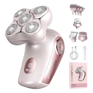 Electric Razors for Women, 4-in-1 Electric Shaver with 5-Head 3D Floating Blades, Painless Body Hair Remover for Legs Arms Face, IPX7 Waterproof Wet Dry, USB-C Rechargeable, LED Display Electric Razors for Women, 4-in-1 Electric Shaver with 5-Head 3D Floating Blades, Painless Body Hair Remover for Legs Arms Face, IPX7 Waterproof Wet Dry, USB-C Rechargeable, LED Display