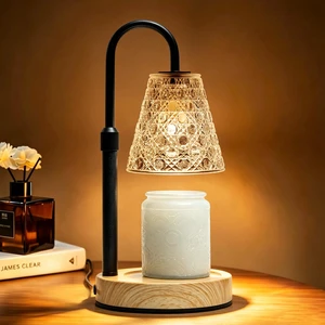 Electric Candle Warmer Lamp Black, Candle Lamp Warmer with Timer | Wax Warmer Lamp for Jar Candles, Adjustable Height Candle Light Warmer with 2 Bulbs Electric Candle Warmer Lamp Black, Candle Lamp Warmer with Timer | Wax Warmer Lamp for Jar Candles, Adjustable Height Candle Light Warmer with 2 Bulbs