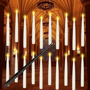 20PCS Floating Candles with Wand, Magic Hanging Candles, Flickering Warm Light LED Taper Flameless Candles with Wand Remote, Battery Operated Window Candle for Halloween Decorations Best Gift 20PCS Floating Candles with Wand, Magic Hanging Candles, Flickering Warm Light LED Taper Flameless Candles with Wand Remote, Battery Operated Window Candle for Halloween Decorations Best Gift