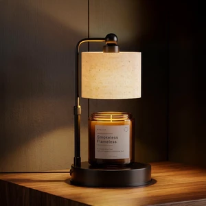 Candle Warmer Lamp with Timer, Best House Warming Gift, Height Adjustable & Dimmable Electric Candle Warmer Lamp, Includes 2 Bulbs, Birthday Gift for Women, Mom, Housewarming - Flaxen Candle Warmer Lamp with Timer, Best House Warming Gift, Height Adjustable & Dimmable Electric Candle Warmer Lamp, Includes 2 Bulbs, Birthday Gift for Women, Mom, Housewarming - Flaxen