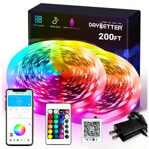 Smart RGB Led Strip Lights, 200ft Led Lights for Bedroom with App Control, Multicolor Changing Led Light Strips Apply for Home Decor, Living Room, Kitchen, Home Party Decoration Smart RGB Led Strip Lights, 200ft Led Lights for Bedroom with App Control, Multicolor Changing Led Light Strips Apply for Home Decor, Living Room, Kitchen, Home Party Decoration