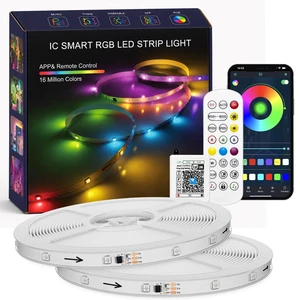 LED Strip Lights 65.6FT,Smart IC RGB Lights for Bedroom Segmented DIY | Color Changing, Rainbow Chasing Effects, WiFi APP+Voice Control, Music Sync, For Compatible with Alexa & Google Assistant LED Strip Lights 65.6FT,Smart IC RGB Lights for Bedroom Segmented DIY | Color Changing, Rainbow Chasing Effects, WiFi APP+Voice Control, Music Sync, For Compatible with Alexa & Google Assistant