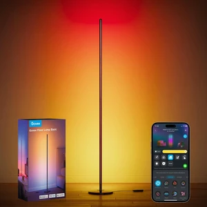 RGBIC Floor Lamp Basic, 1000lm LED Corner Lamp, Black | Compatible with Alexa and Matter, Modern Floor Lamp with Music Sync and 16 Million DIY Colors, Standing Lamp for Bedroom RGBIC Floor Lamp Basic, 1000lm LED Corner Lamp, Black | Compatible with Alexa and Matter, Modern Floor Lamp with Music Sync and 16 Million DIY Colors, Standing Lamp for Bedroom