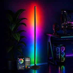 RGB Corner Floor Lamp,1800LM LED Standing Lamp for Gaming Room,1P | with Smart App Control,16 Million DIY Colors,Music Sync,Dynamic Scenes,Modern Ambient Lighting for Bedroom Living Room RGB Corner Floor Lamp,1800LM LED Standing Lamp for Gaming Room,1P | with Smart App Control,16 Million DIY Colors,Music Sync,Dynamic Scenes,Modern Ambient Lighting for Bedroom Living Room
