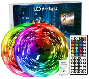 Led Strip Lights 32.8 ft RGB Color Changing Lights Strip for Bedroom, Desk, Home Decoration, with Remote and Power Supply Led Strip Lights 32.8 ft RGB Color Changing Lights Strip for Bedroom, Desk, Home Decoration, with Remote and Power Supply
