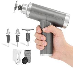 Upgraded Electric Callus Remover 4500rpm Professional Foot Sander, Gray | 10 Adjustable Speeds, 3 Interchangeable Grinding Heads, Remove Hard Dead Skin Stubborn Calluses Upgraded Electric Callus Remover 4500rpm Professional Foot Sander, Gray | 10 Adjustable Speeds, 3 Interchangeable Grinding Heads, Remove Hard Dead Skin Stubborn Calluses
