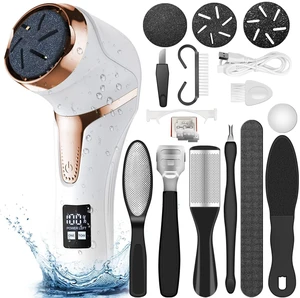 Electric Callus Remover for Feet (with Dander Vacuum Cleaner), Quartz, Rechargeable Foot Pedicure Tools Foot File, Professional Foot Care Kit Deadskin Remover with 3Heads&2Speed,LCD Display Electric Callus Remover for Feet (with Dander Vacuum Cleaner), Quartz, Rechargeable Foot Pedicure Tools Foot File, Professional Foot Care Kit Deadskin Remover with 3Heads&2Speed,LCD Display