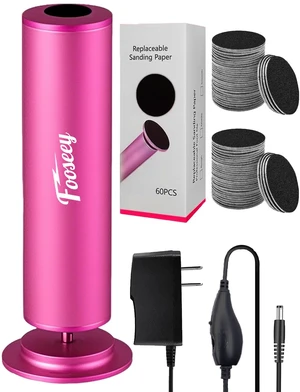 Electric Foot File Tool - Callus Remover for Feet, Professional Pedicure Machine with 60pcs Sandpaper Discs, Adjustable Speed Foot Files for Deadskin, Dry and Cracked Feet Electric Foot File Tool - Callus Remover for Feet, Professional Pedicure Machine with 60pcs Sandpaper Discs, Adjustable Speed Foot Files for Deadskin, Dry and Cracked Feet