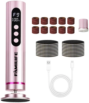 Electric Foot File Callus Remover Rechargeable Pedicure Tool with Display Screen, Replaceable Sandpaper Discs, Forward & Reverse Rotation, for Men and Women Electric Foot File Callus Remover Rechargeable Pedicure Tool with Display Screen, Replaceable Sandpaper Discs, Forward & Reverse Rotation, for Men and Women
