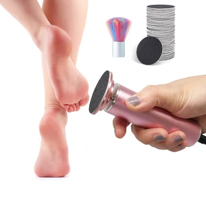 Electric Callus Remover for Feet Adjustable Speed, Powerful Foot Scrubber Electric Foot Callus Remover Heel File with 60PCS Sanding Discs Pedicure Tools for Feet Dead Skin Foot Grinder, Pink Electric Callus Remover for Feet Adjustable Speed, Powerful Foot Scrubber Electric Foot Callus Remover Heel File with 60PCS Sanding Discs Pedicure Tools for Feet Dead Skin Foot Grinder, Pink