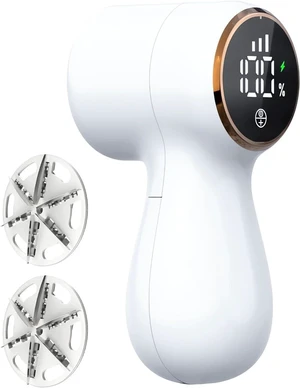 Rechargeable Fabric Shaver,Lint Remover, 3-Speed Sweater Shaver with LED Display, 2 Replaceable Stainless Steel 6-Blade Heads for Clothes, Sweaters, Furniture, Lint Balls and Fabric Pilling Rechargeable Fabric Shaver,Lint Remover, 3-Speed Sweater Shaver with LED Display, 2 Replaceable Stainless Steel 6-Blade Heads for Clothes, Sweaters, Furniture, Lint Balls and Fabric Pilling