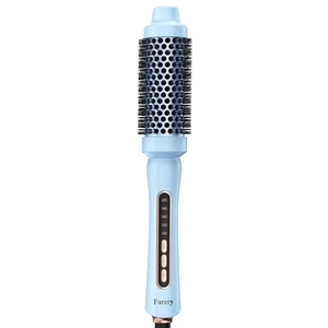 Thermal Brush 1.5 Inch for Short to Medium Hair, Heated Round Curling Iron with 5 Heat Settings Up to 420°F, Hot Styling Tool for Curls Bangs Volume Flips, Dual Voltage Travel Thermal Brush 1.5 Inch for Short to Medium Hair, Heated Round Curling Iron with 5 Heat Settings Up to 420°F, Hot Styling Tool for Curls Bangs Volume Flips, Dual Voltage Travel