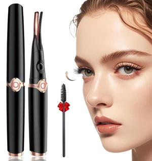 Heated Eyelash Curler - 2-in-1 Clip-Type Design, 3 Temperature Modes, USB Rechargeable Electric Eyelash Curler, Natural Curling 24H Long-Lasting Curl, Gift for Women & Girls, Shiny Black GE Heated Eyelash Curler - 2-in-1 Clip-Type Design, 3 Temperature Modes, USB Rechargeable Electric Eyelash Curler, Natural Curling 24H Long-Lasting Curl, Gift for Women & Girls, Shiny Black GE