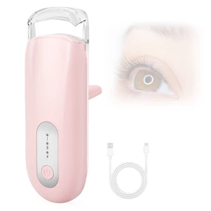 Visible Heated Eyelash Curler, Rechargeable Electric Eyelash Curlers 10S Fast Heat, Safe Anti-Burn Mini Heat Eye Lash Curler 24Hrs Long Lasting Natural C Curl Lashes (Pink) Visible Heated Eyelash Curler, Rechargeable Electric Eyelash Curlers 10S Fast Heat, Safe Anti-Burn Mini Heat Eye Lash Curler 24Hrs Long Lasting Natural C Curl Lashes (Pink)
