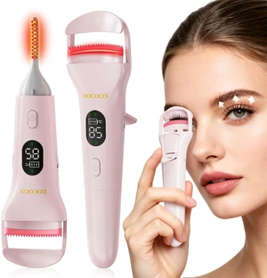 Dual Head Heated Eyelash Curler, Mini USB-C Rechargeable Lash Curler, Electric Eye Lash Curler with 5 Heat Settings, 8s Fast Heating 24H Lift for Long-Lasting Natural Effortless Curves Eyelashes Dual Head Heated Eyelash Curler, Mini USB-C Rechargeable Lash Curler, Electric Eye Lash Curler with 5 Heat Settings, 8s Fast Heating 24H Lift for Long-Lasting Natural Effortless Curves Eyelashes