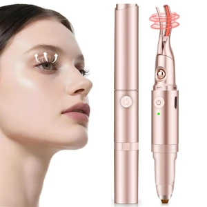 2 -in-1 Heated Eyelash Curler and Eyebrow Trimmer for Women, 10S Fast Heating, Electric Eyelash Curler with 2 Temp Settings Suit for All Lashes, 24H Long Lasting Curls, Christmas Gift for Women Girls 2 -in-1 Heated Eyelash Curler and Eyebrow Trimmer for Women, 10S Fast Heating, Electric Eyelash Curler with 2 Temp Settings Suit for All Lashes, 24H Long Lasting Curls, Christmas Gift for Women Girls
