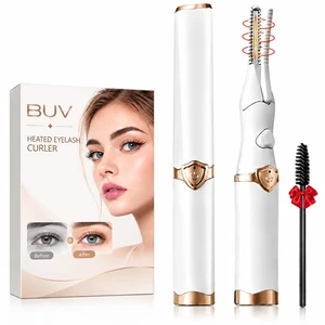 Heated Eyelash Curler - 2 in 1 Clip-Type Eyelash Curlers - Electric Eyelash Curler Rechargeable for 24H Long Lasting, 3 Heating Modes, 8S Fast Heating, Makeup Tool Gifts for Women Girls, White-GD Heated Eyelash Curler - 2 in 1 Clip-Type Eyelash Curlers - Electric Eyelash Curler Rechargeable for 24H Long Lasting, 3 Heating Modes, 8S Fast Heating, Makeup Tool Gifts for Women Girls, White-GD