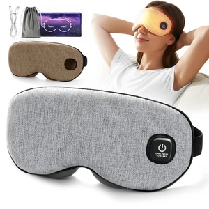 Heated Eye Mask Cordless for Dry Eyes, Warm Compress for Sleeping | 2 Washable Covers, 1500mAh Rechargeable, 3 Heat Levels, Chenille Fabric, Auto Shut-Off, Travel Pouch Included, Gray&brown Heated Eye Mask Cordless for Dry Eyes, Warm Compress for Sleeping | 2 Washable Covers, 1500mAh Rechargeable, 3 Heat Levels, Chenille Fabric, Auto Shut-Off, Travel Pouch Included, Gray&brown
