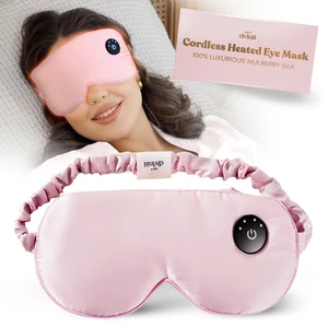 Silk Cordless Heated Eye Mask for Dry Eyes - Heating Warm Electric Mask Hot Moist Compress Heating Pad, Blepharitis, Chalazion, Stye - USB Rechargeable Sleep Mask - Pink Silk Cordless Heated Eye Mask for Dry Eyes - Heating Warm Electric Mask Hot Moist Compress Heating Pad, Blepharitis, Chalazion, Stye - USB Rechargeable Sleep Mask - Pink