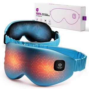 100% Silk Wireless Heated Eye Mask with Cooling & Washable Shells-Blue | Heat(3 temps)&cooling Relieves Dry Eye & Puffiness, 100% Silk, 1500mAh Battery, 15-Min Auto-Off 100% Silk Wireless Heated Eye Mask with Cooling & Washable Shells-Blue | Heat(3 temps)&cooling Relieves Dry Eye & Puffiness, 100% Silk, 1500mAh Battery, 15-Min Auto-Off