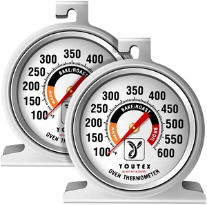 2-Pack Oven Thermometer, Upgraded 100-600°F No-Holes Non-Discoloring Easy-to-Clean for Healthier Cooking, Easy-to-Read with Large Bright Numbers for Gas & Electric Ovens, Grills, and Smokers 2-Pack Oven Thermometer, Upgraded 100-600°F No-Holes Non-Discoloring Easy-to-Clean for Healthier Cooking, Easy-to-Read with Large Bright Numbers for Gas & Electric Ovens, Grills, and Smokers