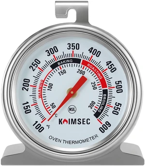 Oven Thermometer for Temperature Gauge, Safe for Inside Gas/Electric/Grill Smoker, Analog Dial Stainless Steel Oven Thermometers with Large Hanger & Baser for Instant Reading in Cooking Baking Oven Thermometer for Temperature Gauge, Safe for Inside Gas/Electric/Grill Smoker, Analog Dial Stainless Steel Oven Thermometers with Large Hanger & Baser for Instant Reading in Cooking Baking