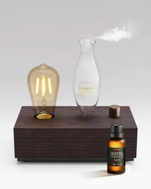 Waterless Oil Diffuser with Wood Base, Tempered Glass Bulb, 3 Color Light | 1500 Sq.Ft Cold-Air Diffusion, 32dB Whisper-Quiet, Auto shut-off, Aromatherapy Diffusers for Home Office Bedroom Yoga Waterless Oil Diffuser with Wood Base, Tempered Glass Bulb, 3 Color Light | 1500 Sq.Ft Cold-Air Diffusion, 32dB Whisper-Quiet, Auto shut-off, Aromatherapy Diffusers for Home Office Bedroom Yoga