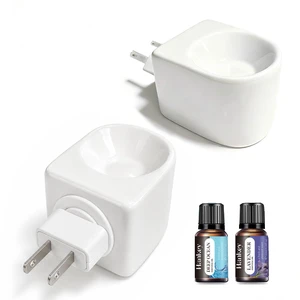 2-Pack Ceramic Aromatherapy Diffuser, Plug-in Diffuser with Adjustable Settings, Essential Oil Diffuser for Home, Bedroom, and Office, Comes with Two Free Bottles of Essential Oil (Ocean, Lavender) 2-Pack Ceramic Aromatherapy Diffuser, Plug-in Diffuser with Adjustable Settings, Essential Oil Diffuser for Home, Bedroom, and Office, Comes with Two Free Bottles of Essential Oil (Ocean, Lavender)