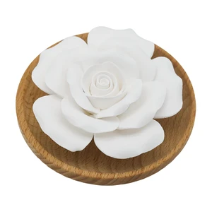 Flower Rose Ceramic Essential Oil Mini Diffuser, Wooden Pallet | Handmade Flower Rose Ceramic Non-Electric Passive Aromatherapy Diffuser, Decorative Diffusers for Desk/Office/Home Room/Gift Flower Rose Ceramic Essential Oil Mini Diffuser, Wooden Pallet | Handmade Flower Rose Ceramic Non-Electric Passive Aromatherapy Diffuser, Decorative Diffusers for Desk/Office/Home Room/Gift