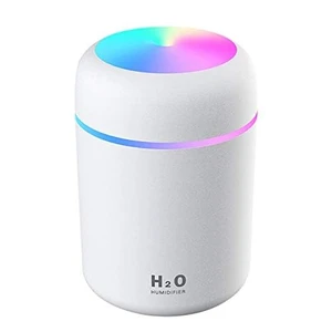2 in 1 USB Electric Aromatherapy Oil Diffuser Ultrasonic Air Humidifier Mist Maker with Colorful Light for Home Office and Car (White) 2 in 1 USB Electric Aromatherapy Oil Diffuser Ultrasonic Air Humidifier Mist Maker with Colorful Light for Home Office and Car (White)