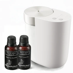 Waterless Diffuser for Essential Oil, Plug in Wall Scent Diffuser for Home, Quiet Cold Air Aromatherapy Diffuser with 500 Sq Ft Coverage, Includes 2×30ml Hotel-Inspired Oils (White) Waterless Diffuser for Essential Oil, Plug in Wall Scent Diffuser for Home, Quiet Cold Air Aromatherapy Diffuser with 500 Sq Ft Coverage, Includes 2×30ml Hotel-Inspired Oils (White)