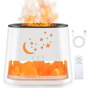260ml Essential Oil Diffuser & Himalayan Salt Lamp with Remote Control, 8 LED Colors, Timer & Auto-Off Cool Mist Humidifier for Home,Offce,Bedroom (White) 260ml Essential Oil Diffuser & Himalayan Salt Lamp with Remote Control, 8 LED Colors, Timer & Auto-Off Cool Mist Humidifier for Home,Offce,Bedroom (White)