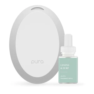 Home Mini Fragrance Diffuser, Includes 1 Scent Refill, Linens & Surf | Adjustable Smart Home Fragrance Diffuser , Set Schedules, LED Light, Includes 1 Scent Refill Home Mini Fragrance Diffuser, Includes 1 Scent Refill, Linens & Surf | Adjustable Smart Home Fragrance Diffuser , Set Schedules, LED Light, Includes 1 Scent Refill