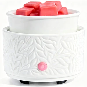 Electric Wax Melt Warmer for Scented Wax Ceramic Wax Burner-White | Flameless 3 in 1 Wax Melter for Wax Cubes & Essential Oil, Fast Heating, Bedroom, Bathroom, Living Room Decor, Gift for Women Electric Wax Melt Warmer for Scented Wax Ceramic Wax Burner-White | Flameless 3 in 1 Wax Melter for Wax Cubes & Essential Oil, Fast Heating, Bedroom, Bathroom, Living Room Decor, Gift for Women