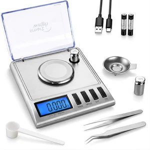 GEM20 Milligram Jewelry Scale, 20g x 0.001g, USB-C or AAA Powered, Spoon & 2 Tweezers GEM20 Milligram Jewelry Scale, 20g x 0.001g, USB-C or AAA Powered, Spoon & 2 Tweezers