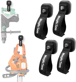 Updated 4 Pack Heavy Duty Magnetic Hook Straps for Extention Cords, Powerful Cruise Garage Storage Hook Ties for Hanging Cables, Garden Hoses Ropes, Workshop Tool Box Magnet Organize Hangers for Tools Updated 4 Pack Heavy Duty Magnetic Hook Straps for Extention Cords, Powerful Cruise Garage Storage Hook Ties for Hanging Cables, Garden Hoses Ropes, Workshop Tool Box Magnet Organize Hangers for Tools