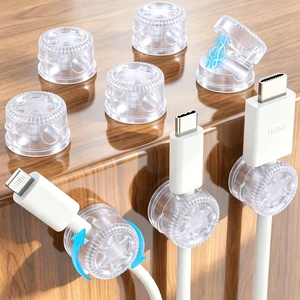 Magnetic Cable Clips Clear, 360° Rotating Cord Holder for Nightstand | 8-Pack Rotatable Cable Clips, Desk Cord Organizer, Home Adhesive Wire Management for Phone Charging USB-C Cable Keeper Holder Magnetic Cable Clips Clear, 360° Rotating Cord Holder for Nightstand | 8-Pack Rotatable Cable Clips, Desk Cord Organizer, Home Adhesive Wire Management for Phone Charging USB-C Cable Keeper Holder