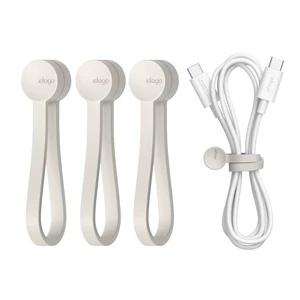 3 Pack Magnetic Cable Ties | Premium Silicone Cord Organizer, Reusable Magnetic Cable Organizer (Stone) 3 Pack Magnetic Cable Ties | Premium Silicone Cord Organizer, Reusable Magnetic Cable Organizer (Stone)
