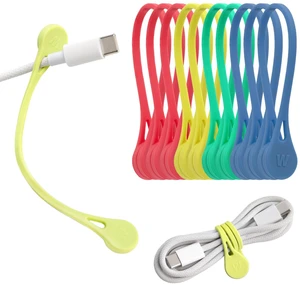 MagnaTies 10pk Magnetic Silicone Ties for Cords | Silicone Cable Ties | Cord Ties For Electronics | Magnetic Cord Holder MagnaTies 10pk Magnetic Silicone Ties for Cords | Silicone Cable Ties | Cord Ties For Electronics | Magnetic Cord Holder