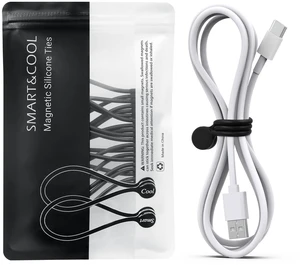 Reusable Silicone Magnetic Cable Ties for Bundling and Organizing, Holding Stuff, Book Markers, Fridge Magnets, Assorted Color, 7.16'' (10-Pack, Black) Reusable Silicone Magnetic Cable Ties for Bundling and Organizing, Holding Stuff, Book Markers, Fridge Magnets, Assorted Color, 7.16'' (10-Pack, Black)