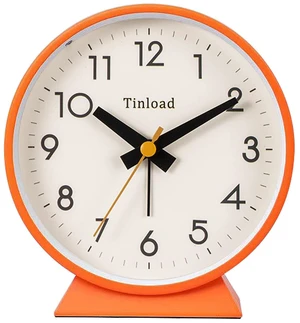 4.5" Battery Operated Antique Retro Analog Alarm Clock, Small Silent Bedside Desk Clock, Lighted on Demand, Battery Operated, Snooze, for Living Room, Bedroom, Bedside, Desk(Orange) 4.5" Battery Operated Antique Retro Analog Alarm Clock, Small Silent Bedside Desk Clock, Lighted on Demand, Battery Operated, Snooze, for Living Room, Bedroom, Bedside, Desk(Orange)