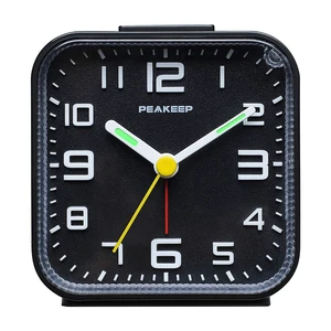 3D Numbers No Tick-Tock Analog Alarm Clock Classic Beep Sound | Snooze, Manual Light and Battery Powered Small for Travel (Black-3D) 3D Numbers No Tick-Tock Analog Alarm Clock Classic Beep Sound | Snooze, Manual Light and Battery Powered Small for Travel (Black-3D)