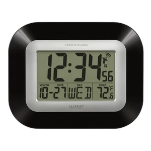 Atomic Wall/Table Clock, 7.2-inch H x 8.95-inch W x 1.2-inch D (WT-8005U-B) Atomic Wall/Table Clock, 7.2-inch H x 8.95-inch W x 1.2-inch D (WT-8005U-B)