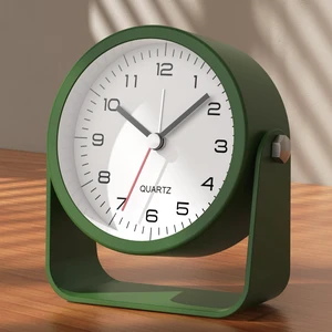 ® 3.5" Small Analog Travel Alarm Clock, Battery Operated Desk Clock | Cute Table Clock with Light, Adjustable Angle, Bedside, Bedrooms, Kids' Rooms and Living Room Decor (Dark Green) ® 3.5" Small Analog Travel Alarm Clock, Battery Operated Desk Clock | Cute Table Clock with Light, Adjustable Angle, Bedside, Bedrooms, Kids' Rooms and Living Room Decor (Dark Green)